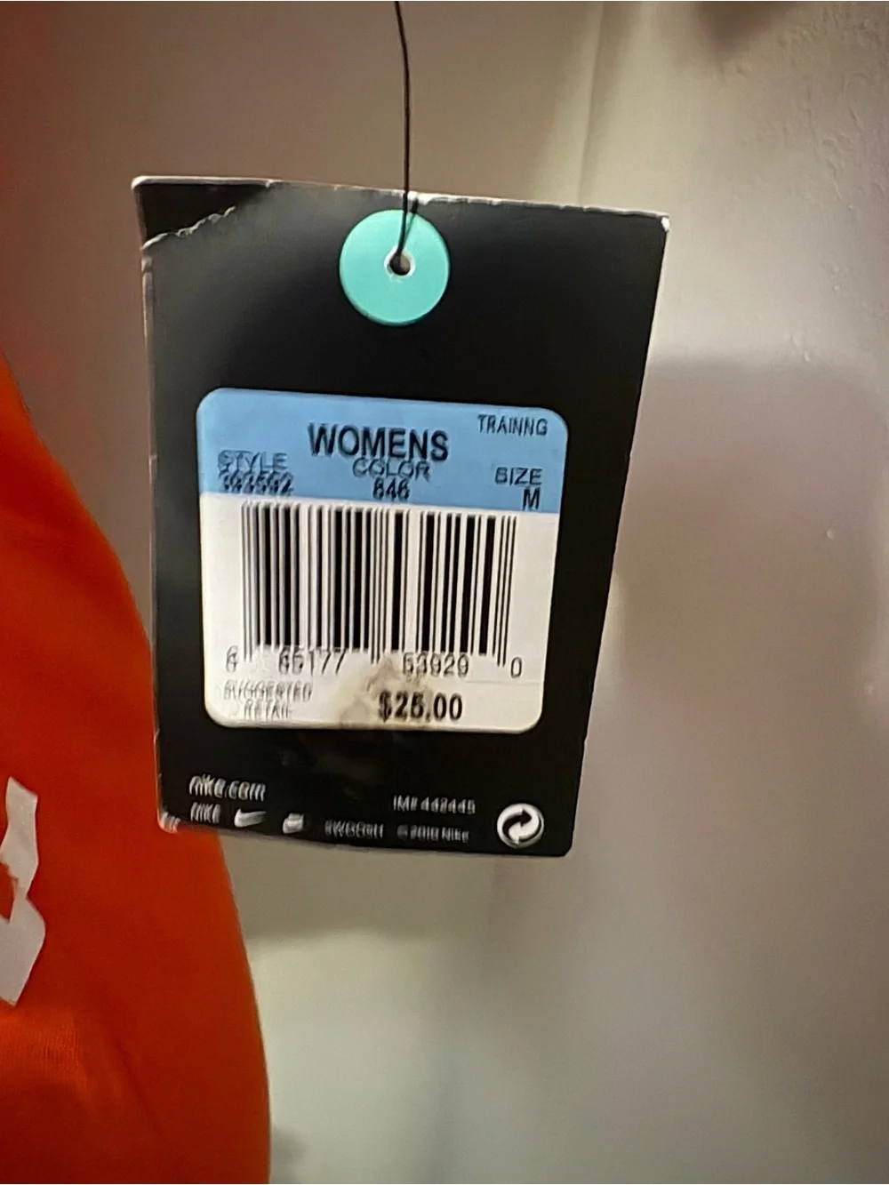 Nike Women’s ORANGE V-Neck Graphic Logo Tee-NWT